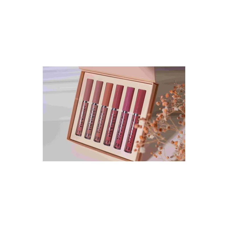 Set de 6 labiales Handaiyan Z Lápiz Labial color rojo