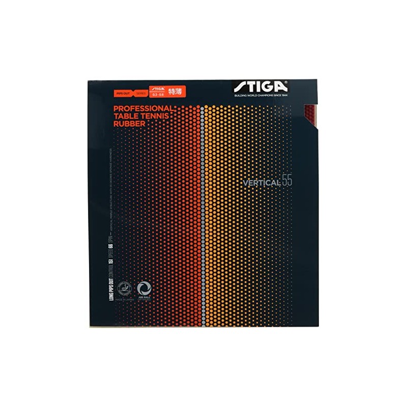 STIGA 1710550506 Table Tennis Rubber, High Grain Rubber, Vertical, 55