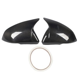 1 Pair Side Mirror Cap Cover  Standard Carbon Fiber Glossy Side Rearview Mirror Housing for Mustang S550 2015 to 2023