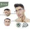 HOTJOJO 3 Pack Bifocal Reading Glasses for Men, Blue Light