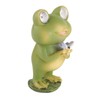 Garden Patio Fence Solar Lights Scare Frog Resin Decorative Ornaments