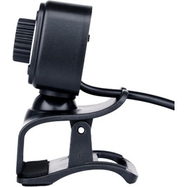 Rigwig Crystal Clear Web Camera with 3P Lens,Built-in Microphone,Auto White Balance,Night Vision and Manual Switch for LED (Black) for Video Calling Recording Conferencing