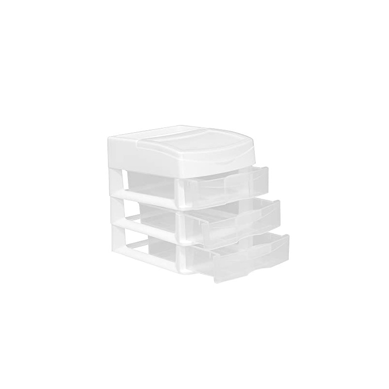 Italhome SESIA 3 Cajonera 3 Cajones Transparentes, azul