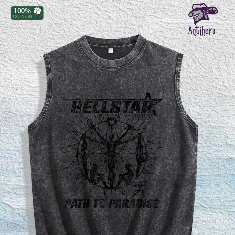 Hellstar Path to Paradise Graphic Washed Vest US Warehouse 3