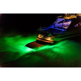 GFJMC Waterproof Ip68 Led Drain Plug Light 9w Underwater Boat Lights Marine Yacht Led Drain Plug Light for Fishing Swimming Diving Green (Green) 12-24V