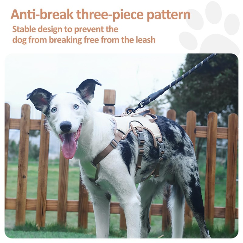 Wisebom Multi-Purpose Dog Harness, Escape Proof Anti-Pull Dog Harness, Anti