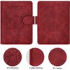 WALNEW Passport Holder Cover Case RFID Passport Travel Wallet, Red