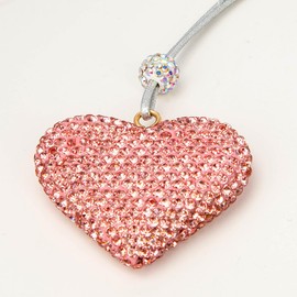 chihimoer Rear View Mirror Accessories Girly Car Decor Woman Pink Diamond Bow