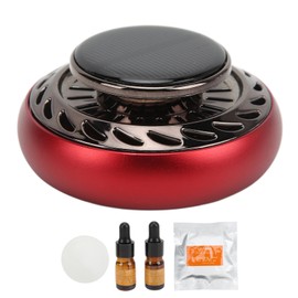 Car Air Freshener Solar Energy Rotating Aromatherapy Diffuser Interior DecorationRed