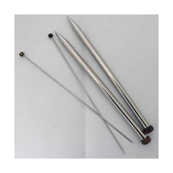 Knit Pro 30 cm x 5 mm Nova Single Pointed Needles, Silver