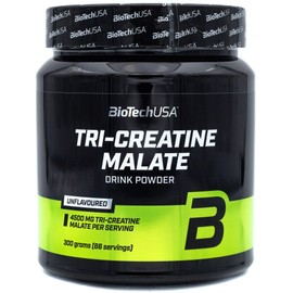 BioTechUSA Tri Creatine Malate | 4500mg Triple Creatine Compound | Gluten free | for Enhanced Physical Performance in High-Intensity Workouts, 300g