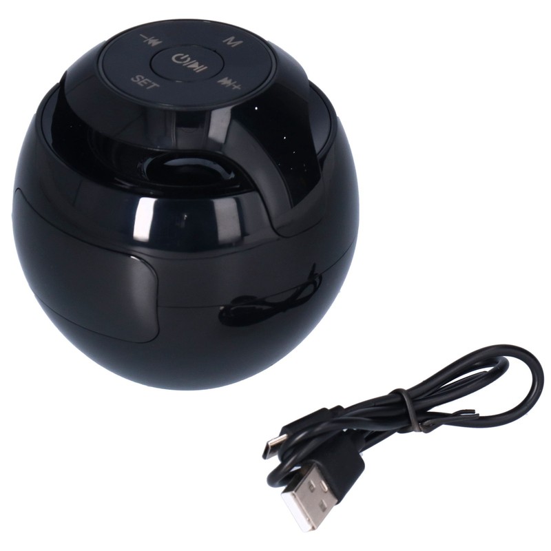 Multifunctional Bluetooth 5.0 Alarm Clock Speaker Rechargeable Ball Shape Portable