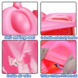 TURNMEON Large Inflatable Pool Float Party Toys with Durable Handles, Summer Beach Floaties Swimming Pool Inflatables Ride-on Pool Toys Raft Lounge for Kids Teens(Flamingo and Unicorn) (Unicorn)