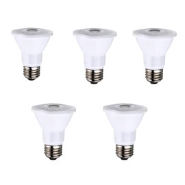 wei's-l.e.d PAR20 LED Bulbs, 8W, 75W Equivalent 8W, Dimmable, 3000K Warm White, E26 Standard Base, Wet Rated, UL Listed. (5 Pack, 3000k)