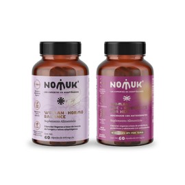 Kit Woman Hormo Balance y Pre Probiótics para Mujer, Suplemento con Raíces Adaptógenas de Shatavari, Maca, Schisandra y Ginseng, cepas probióticas y  