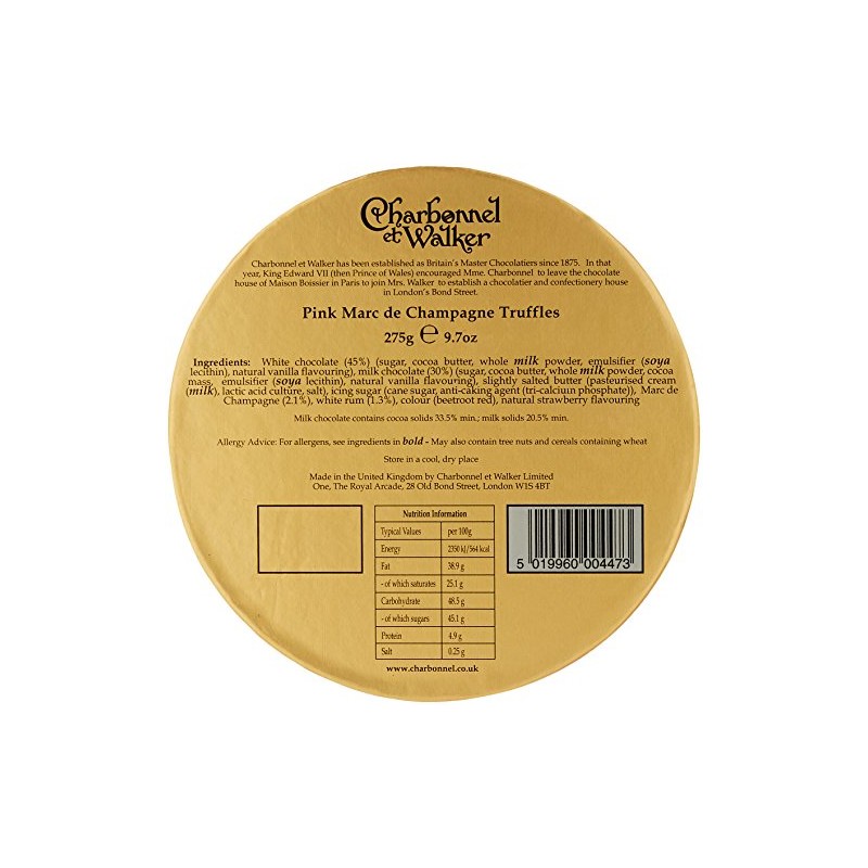 Charbonnel et Walker Double Layer Pink Marc de Champagne Truffles