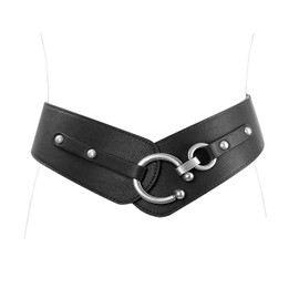 JASGOOD JA027-A Genuine Leather Fashion Women's Belt Thick Simple Elastic Design Decoration Belt -
