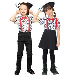 Clearstone Animal Shirt, Cosplay, Dalmatian Shirt, Kids, 4.6 ft (140 cm), White