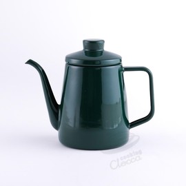 Enameled Drip Pot, 3.3 gal (1.0 L), SD10DP2.CG, Solid, Fuji Hollow, Enamel, Direct Fire, Induction Compatible, Green
