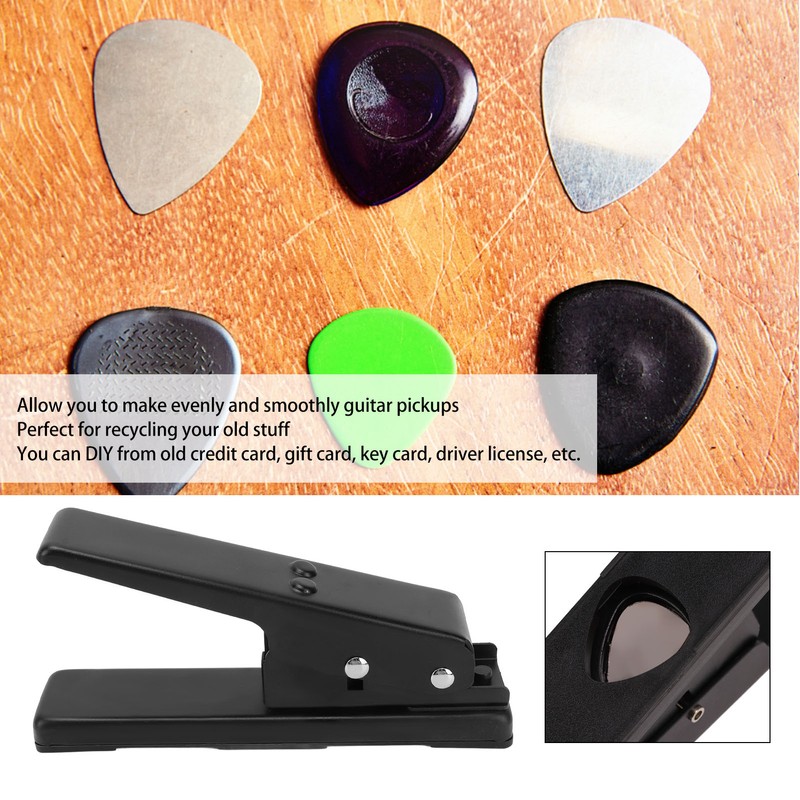 Guitar Pick Maker Black Portable Guitar Pick Punch Cutter with