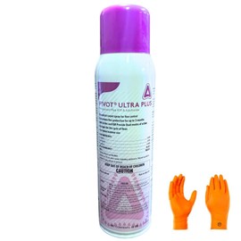 Pivot Ultra Plus: Flea Control Spray with Residual Protection 15oz | Premium USA Supply Gloves for Safe Eradication | USA Supply Pest ID Card
