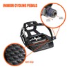 BV Bike Pedals Shimano SPD/Look Delta Compatible 9/16'' with Toe