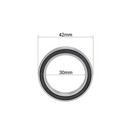 TOP-VIGOR 10Pcs 6806-2RS Deep Groove Ball Bearings, Z2 30mm x 42mm x 7mm Double Sealed Industrial Bearings, Chrome Steel Skateboard Bearings for Electrical Instrument Equipment