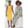 Ashro 18W PLUS Ashro Yellow Spring Summer Jacket Dress Pant
