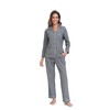 COLORFULLEAF Women's 100% Cotton Long Sleeve Pajama Sets Button Down