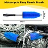 focopot Motorcycle Cleaning Kit 6 Pack with Easy Reach Brush,Tire