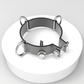 FLORALEAF 3" Diameter D-Ring Clamp Pole for Sun Shade Sail Canopy Stainless Steel Hardware Heavy Duty Accessories