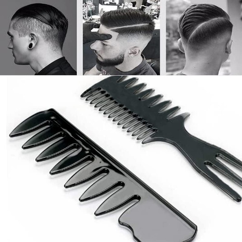 Professional Hair Styling Comb Set, Black, Wide Tooth Detangling Combs,