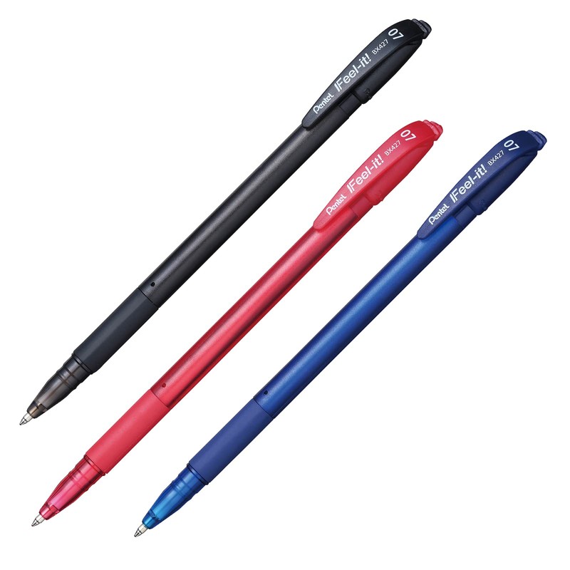 Pentel BX427BP3-M Bolígrafo Feel-It 0.7 mm BP 3 piezas Color