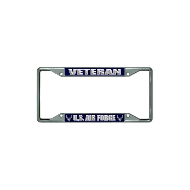 U.S. Air Force Veteran Every State Chrome License Plate Frame