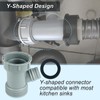Sink Drain for Kitchen Pipe Adapter Sink Pipe Adapter Branched