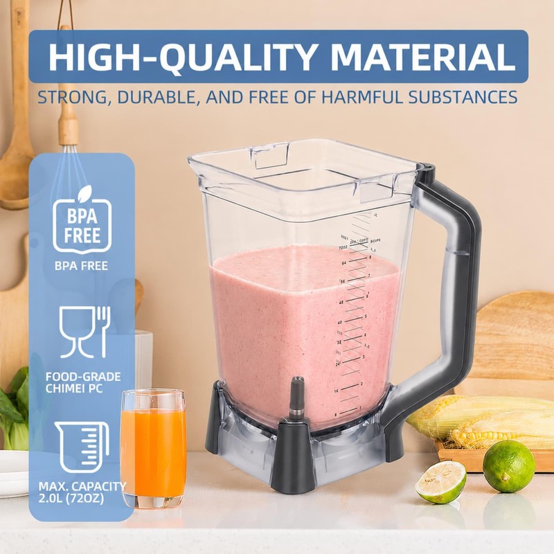 72oz XL Replacement Pitcher Compatible with Ninja BL750 Series Blender