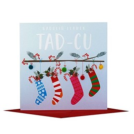 Claire Giles"Four Christmas Stockings Happy Christmas, Grandad" Greeting Card