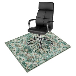Anidaroel Chair Mat for Hardwood Floor, 36"x48" Desk Chair Mats for Hard Floors, Under Desk Rug for Rolling Chair, Computer Gaming Chair Mat, Low Pile Carpet Protector Mat, Teal