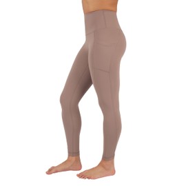 Yogalicious High Waist Ultra Soft Ankle Length Leggings with Pockets - Leafless Tree Nude Tech - XL