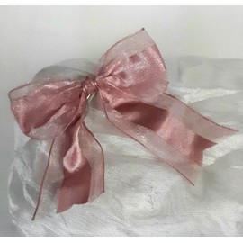 The Queen's Treasures 48  Pre-tied Dusty Pink Bows With Twist Ties for Gifts Favors Wedding/Shower