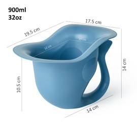 Newborn Potty for Baby Potty Training - For Nappy Free Infant Care Through Excretion Communication (EC) - Indoor & Outdoor Use - Attractive Fish Design (Blue)