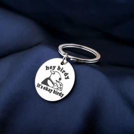 Nanaaaalan Cartoon Inspired Keychain Cartoon Lover Gift Hey Birdy Its Okay Birdy Jewelry (okay birdy keychain ca)