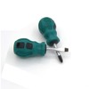 2-Piece Stubby Slotted and Phillips Screwdriver Set with Non-Slip Handle,