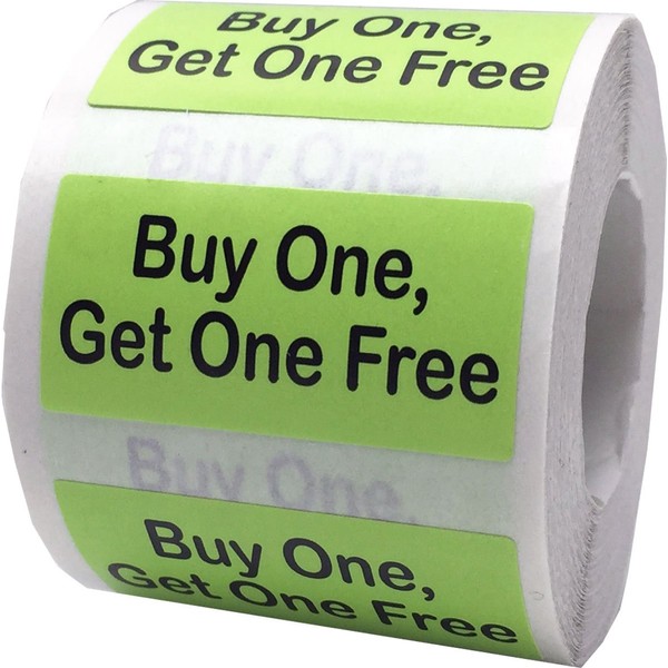 Hot Green with Black Buy One, Get One Free Rectangle