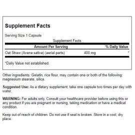 Swanson Full Spectrum Oat Straw 400 mg 60 Capsules