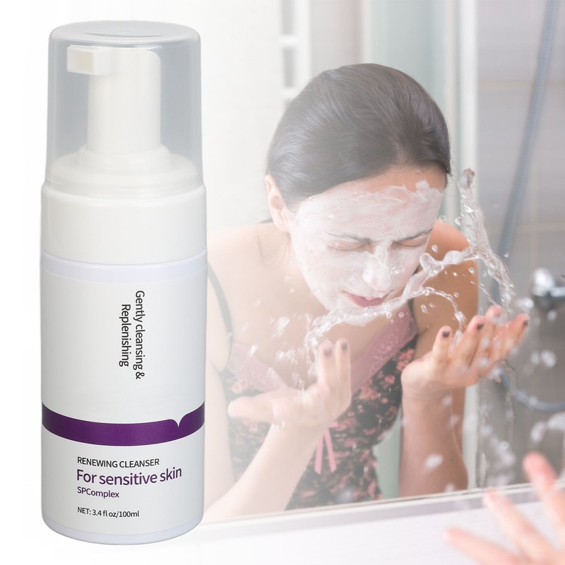 Mousse Renewing Facial Cleanser Tighten Skin Moisturizing Hydrating Foaming Cream