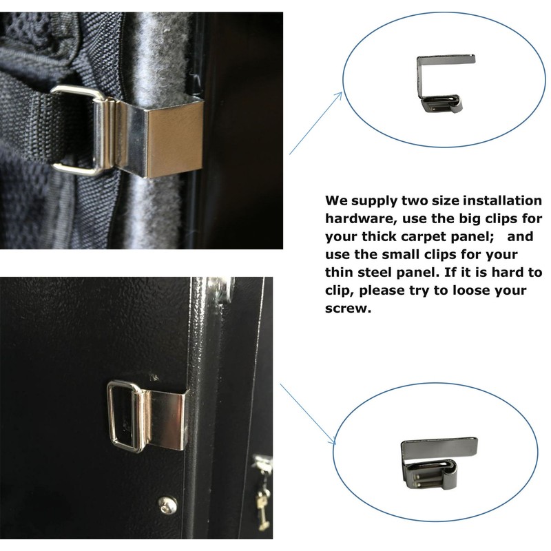 SPIKA Small Gun Safe Door Panel Organizer(14W48H),Pistol Holsters and Documents