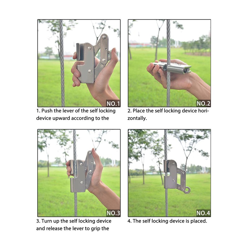 Self Locking Rope Grab Alloy Steel Strong Bearing Capacity for