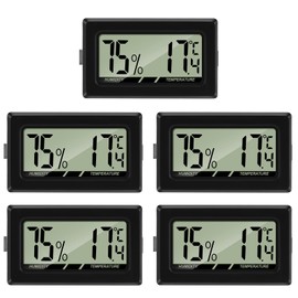 Thlevel Mini LCD Digital Thermometer Hygrometer, Temperature Humidity Tester for Fridge, Aquarium