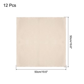 sourcing map 12pcs Cloth Napkins Champagne Gold Satin Table Napkins Polyester Square Bright Table Napkin Fabric Table Napkin for Event Wedding Party Table Decoration,20x20 Inch
